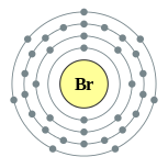 溴的电子层（2, 8, 18, 7）
