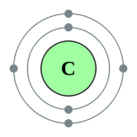 碳的电子层（2, 4）